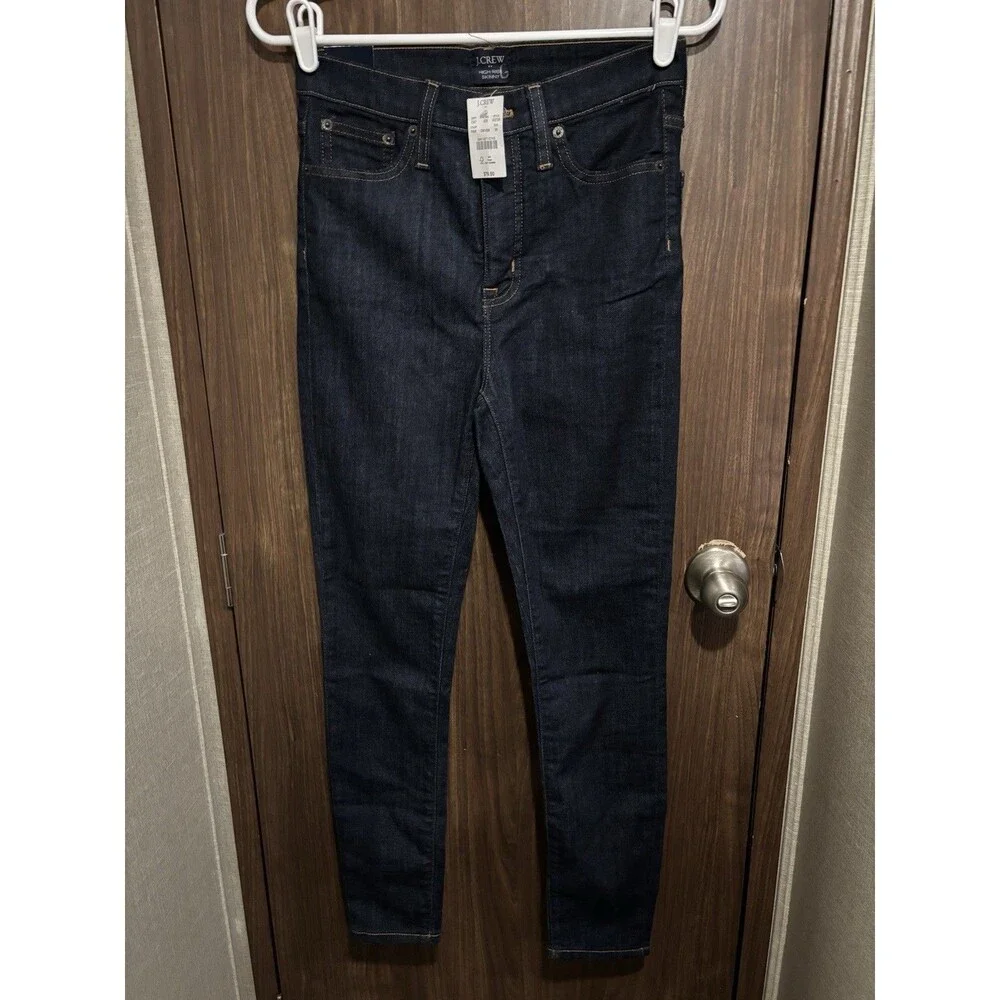 J.CREW Women's High Rise Skinny Jeans Size 26 Dark Wash NWT